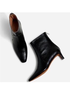 NEW Madewell The Dimes Kitten Heel Black Boots Size 8.5